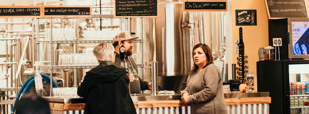 Arable Brewing Company Co-Owner Amy Wells inside the brewery's tap house