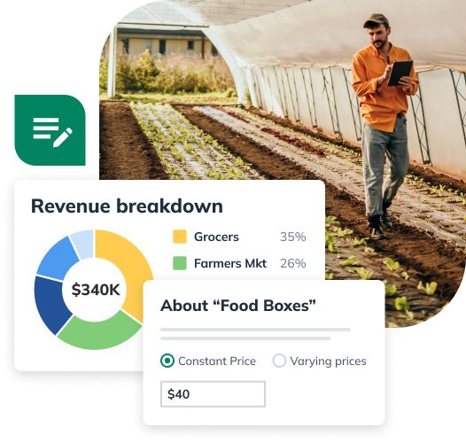 Revenue breakdown for farmer