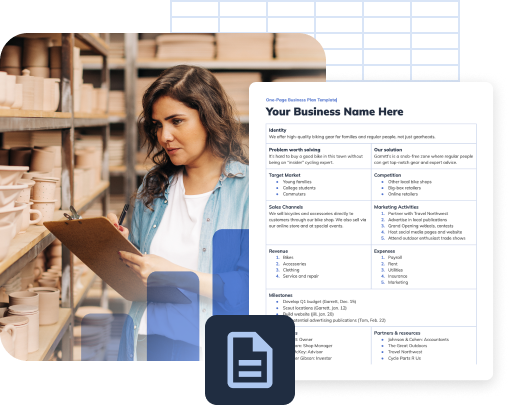 One-Page Business Plan Template