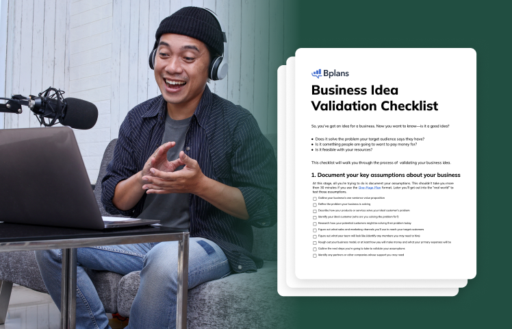 Man working on podcast with example Business Idea Validation Checklist